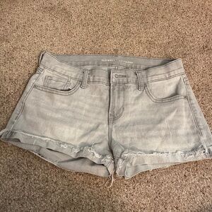 Old Navy gray wash with raw hem jean shorts